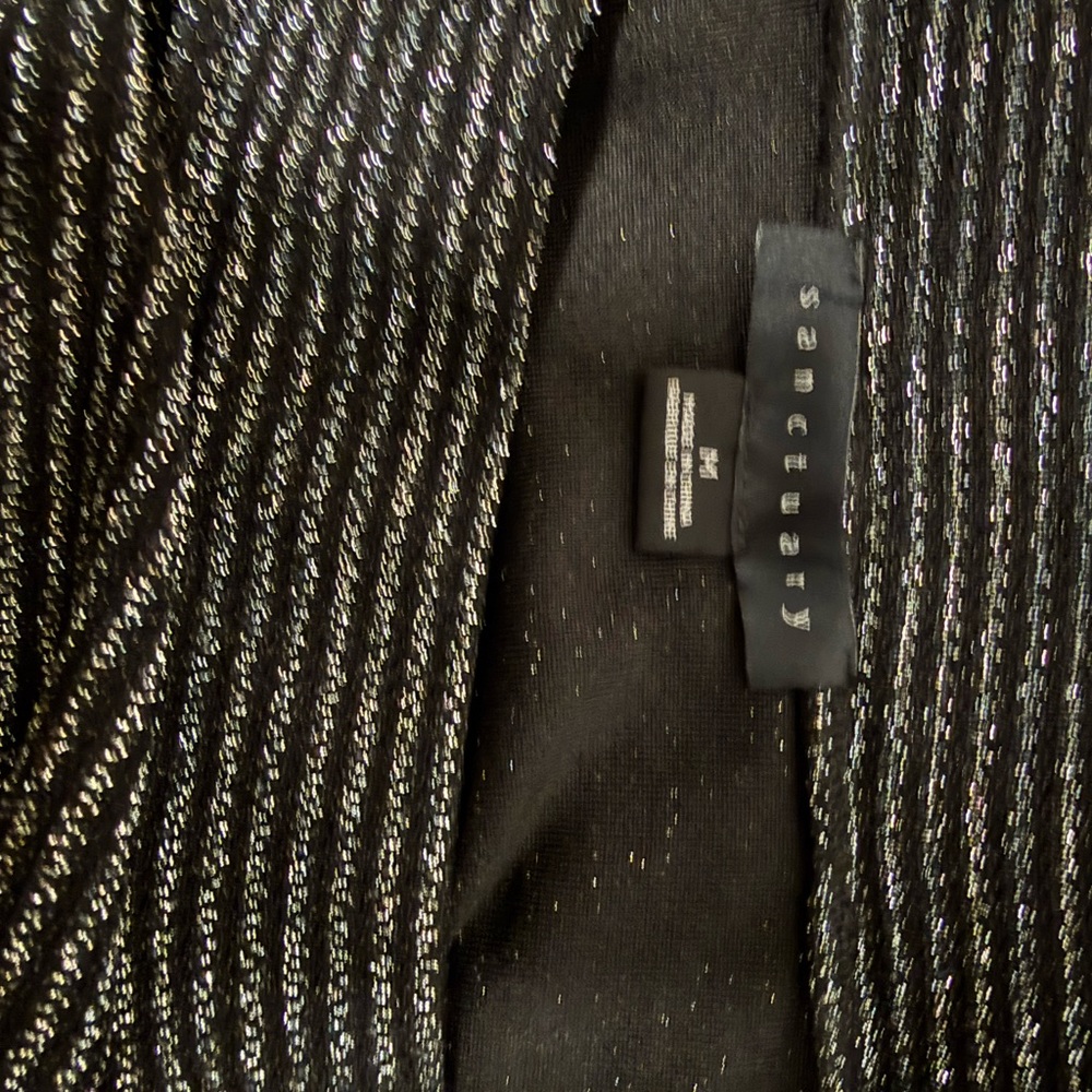 Sanctuary Black and Silver Pencil Skirt - Picture 2 of 4